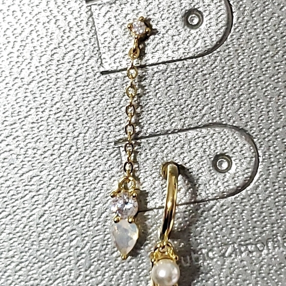 6 moonstone Ear Party earrings - Picture 7 of 14
